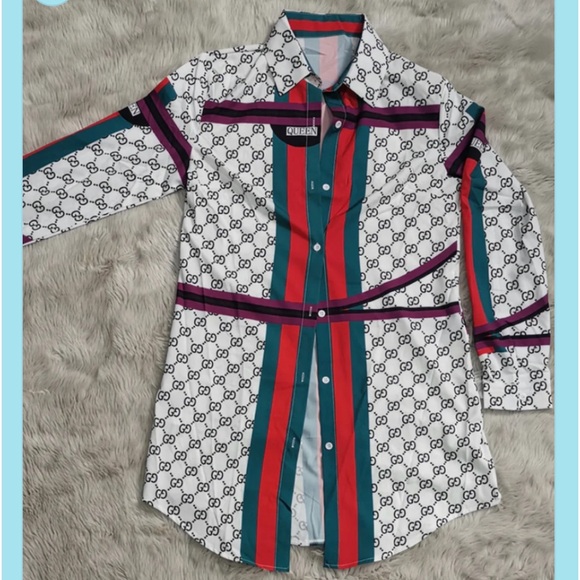 Classy Double G Shirt Dress XL - Picture 1 of 4